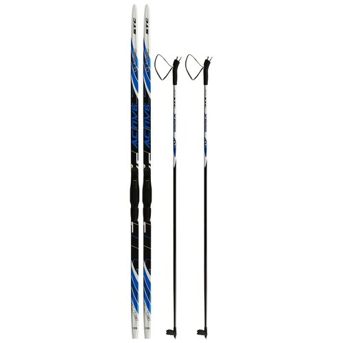 фото Комплект лыжный бренд цст "step", длина лыж 195 см, длина палок 155 (+/-5 см), крепление sns, цвет микс