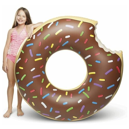 фото Круг надувной bigmouth шоколадный пончик