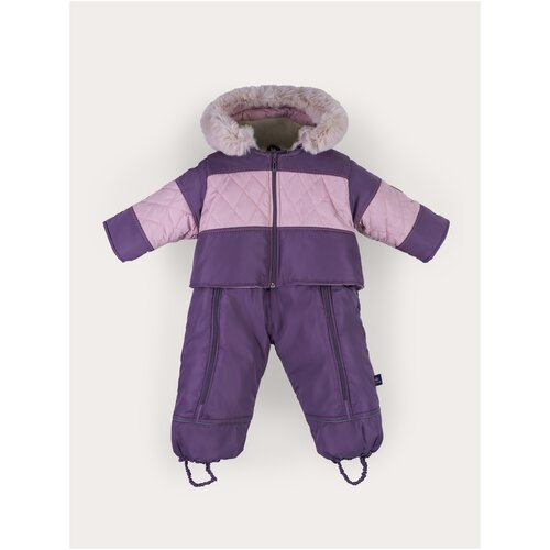 фото Комбинезон даримир, демисезон/зима, утепленный, подкладка, размер 86, фиолетовый