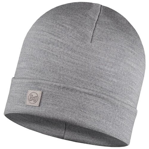 фото Шапка buff merino heavyweight hat solid light grey