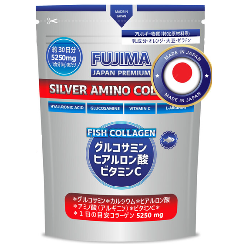 фото Гидролизованный морской коллаген fujima amino collagen с гиалуроновой кислотой и аргинином + коэнзим q10 + глюкозамин