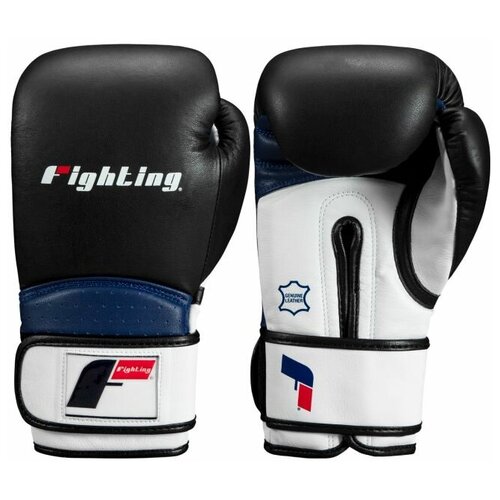 фото Перчатки боксерские fighting ferocity leather training gloves, 14 унций, черные fighting sports