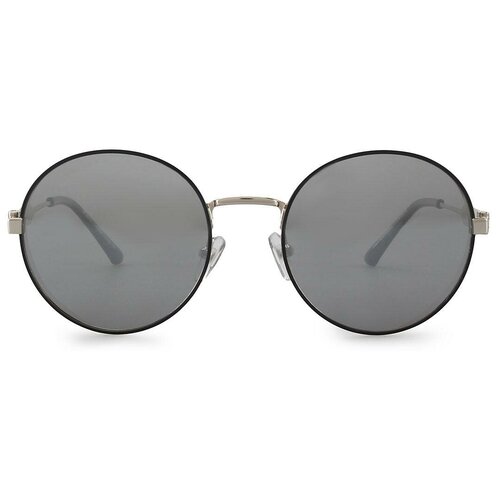 фото Солнцезащитные очки matrix, круглые, оправа: металл, поляризационные, зеркальные, для мужчин, серебряный