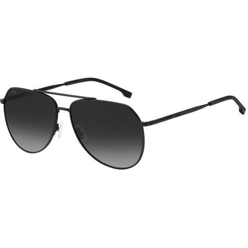 фото Солнцезащитные очки boss, прямоугольные, оправа: металл, для мужчин, черный