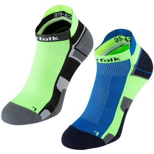 фото Носки norfolk socks, плоские швы, размер 39-42, синий, зеленый, 2 пары