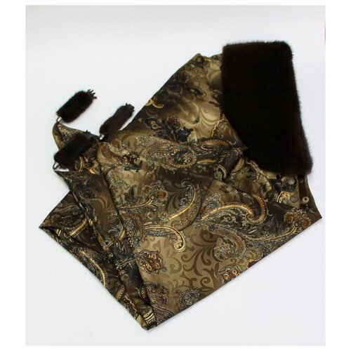 фото Платок женский шелковый с меховой отделкой " елизавета " , импортная норка мария