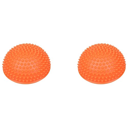 фото Полусфера для массажа ступней, пвх, ø – 16 см, оранжевая, набор из 2 шт. insport