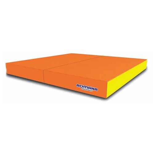 фото Мат гимнастический romana (100 * 100 * 10) складной, оранжевый-желтый