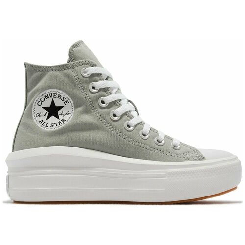 фото Кеды converse chuck taylor all star, демисезон/лето, повседневные, высокие, размер 39.5, серый