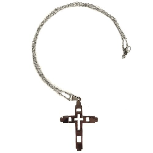 фото Крест контур символ подвеска кулон цепочка igeekstore