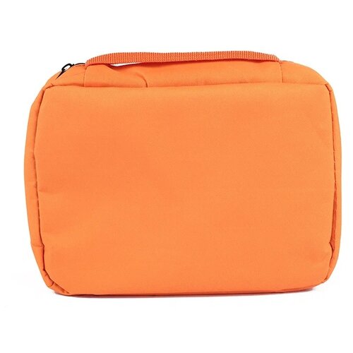 фото Органайзер для сумки на молнии, 16х7х21 см, ручки для переноски, оранжевый travel wash bag