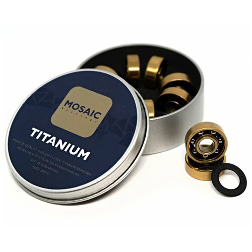 фото Подшипники mosaic super titanium 1 abec 7 608rs bearings ss22 8 мм / abec 7