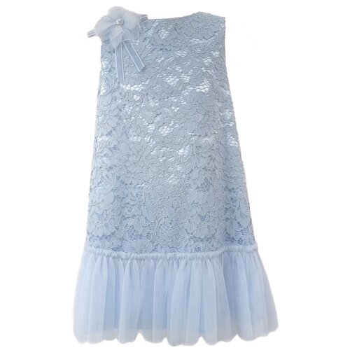 фото Платье alolika, нарядное, однотонное, размер 122, голубой