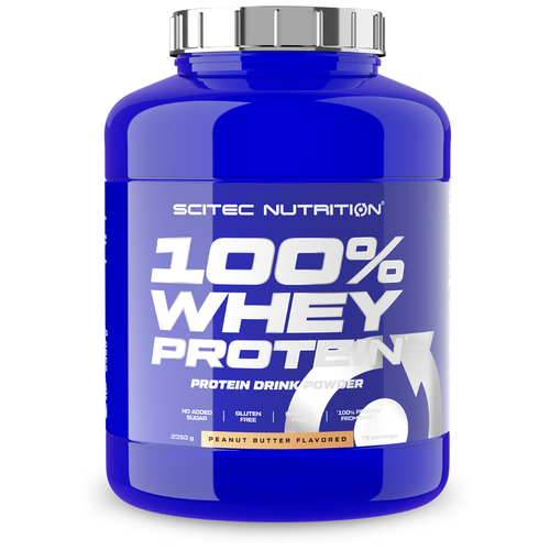 фото Протеин scitec nutrition 100% whey protein, 2350 гр., арахисовое масло