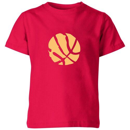 фото Детская футболка «оранжевый мяч. баскетбольный арт» (140, темно-розовый) us basic