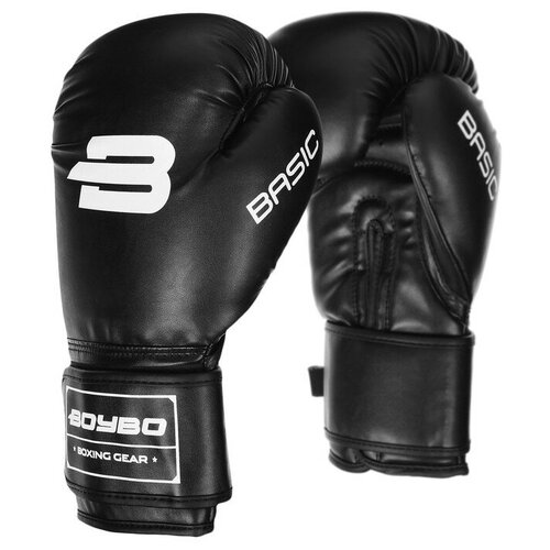 фото Перчатки боксерские boybo basic искусственная кожа, 12 oz, цвет черный (4580143)