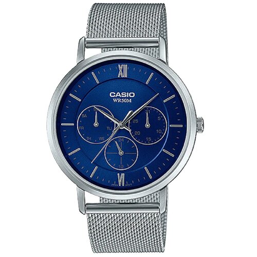 фото Наручные часы casio casio mtp-b300m-2a, синий, серебряный