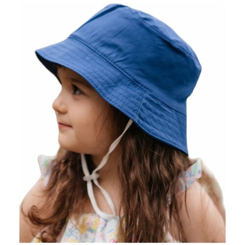 фото Панама шляпа детская летняя для девочки мальчика малышей подростка панамка от солнца море в подарок, синий, 1,5-3 года chapken