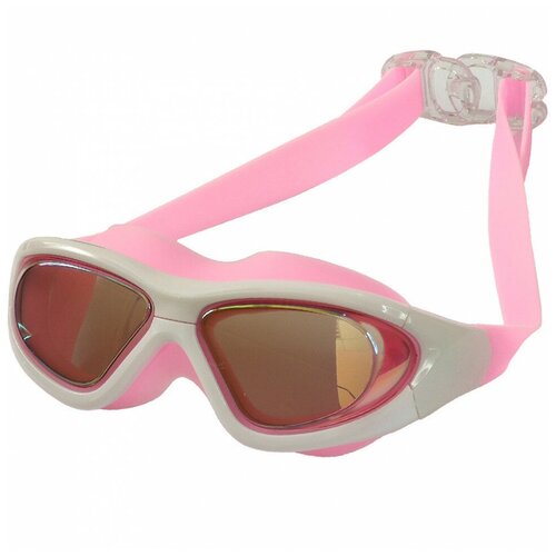 фото B31537-0 очки для плавания взрослые полу-маска (бело-розовый) hawk