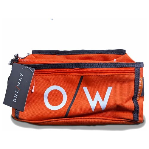 фото Подсумок спортивный на пояс ow waist bag 10l оранжевый для тренировок, прогулок, гонок oneway
