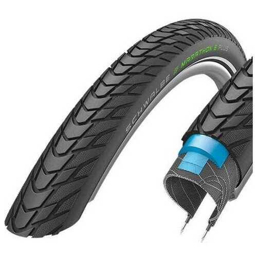 фото Покрышка schwalbe 29x2.15 (55-622) marathon e-plus smart dualguard, twinskin b/b+rt hs498 addix e 67