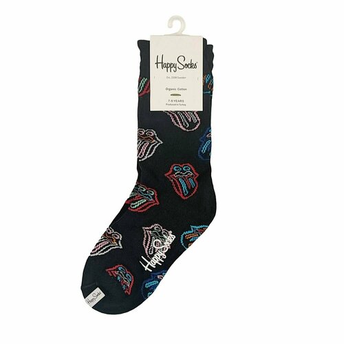 фото Носки happy socks размер 7-9 лет, черный, серый
