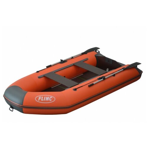 фото Надувная лодка flinc ft340k (цвет графитово-оранжевый)
