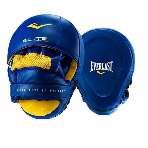 фото Лапы everlast pro elite leather mantis синие