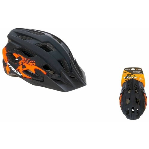 фото Велосипедный шлем кросс-кантри trix, l (59-60см), in mold, красно-черный, матовый, (hl-tx-24-l-rbk)
