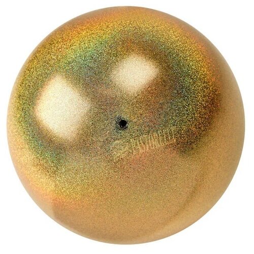 фото Мяч для художественной гимнастики pastorelli new generation glitter high vision, 18 см, серебристый/желтый