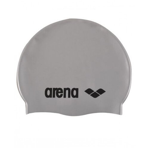 фото Шапочка для плавания arena classic silicone cap 91662, silver/black