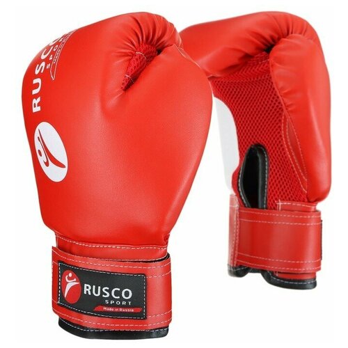 фото Перчатки боксерские rusco sport кож.зам. 10 oz цвет красный