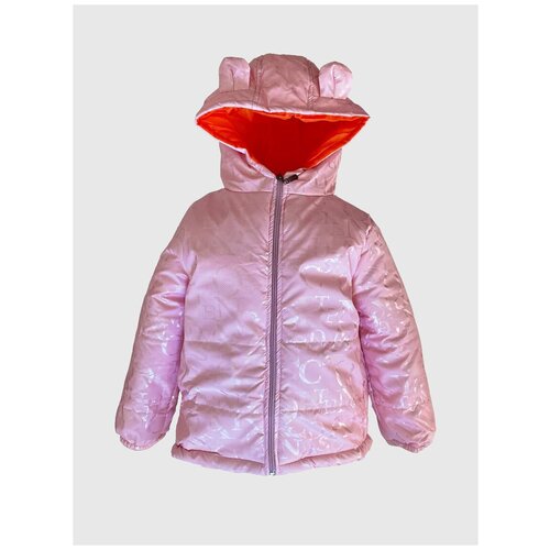 фото Куртка детская для девочки удлиненная утепленная с капюшоном 2-7 лет, размер 24 (рост 92-98) bacio