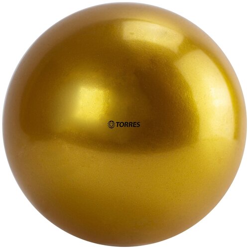 фото Мяч для художественной гимнастики однотонный torres, ag-15-10, диаметр 15 см, золотистый