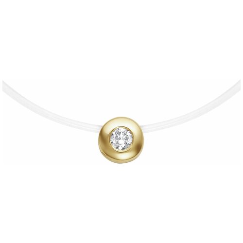 фото Леска на шею с золотой подвеской vesna jewelry6473-350-00-02 с бриллиантом