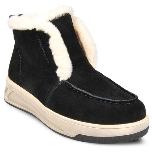 фото Ботинки madella, зимние, натуральный велюр, размер 37, черный