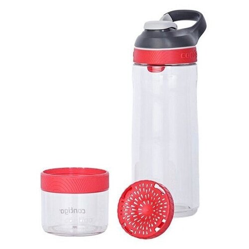 фото Бутылка contigo cortland infuser 0.72л прозрачный/красный пластик (2095014)