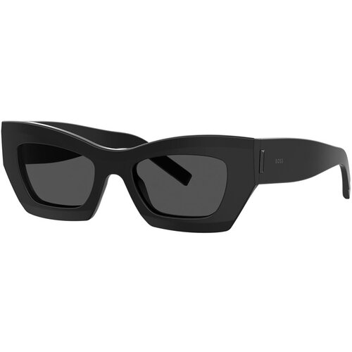 фото Солнцезащитные очки boss, бабочка, оправа: пластик, с защитой от уф, для женщин, черный