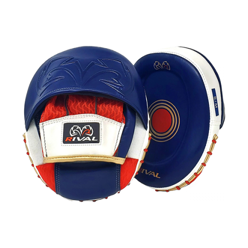 фото Лапы боксерские rival rpm80 impulse punch mitts, размер l/xl, синие