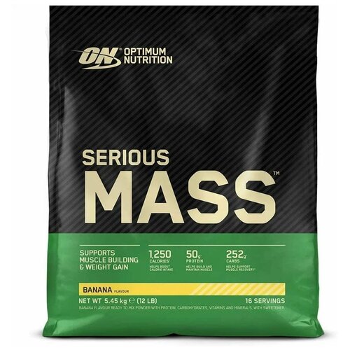 фото Гейнер optimum nutrition serious mass, 5440 г, банан