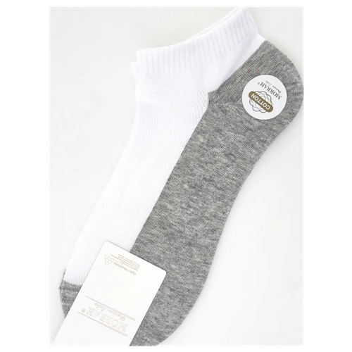 фото Мужские носки morrah, 5 пар, укороченные, размер 41-47, серый, белый