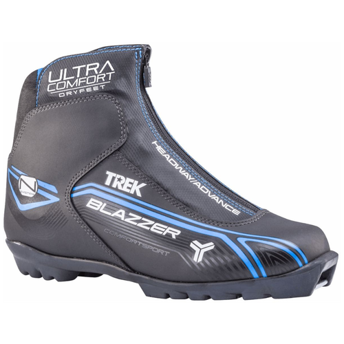 фото Ботинки лыжные nnn trek blazzer comfort 3 черные/логотип синий ru37 eu38 cm23,5