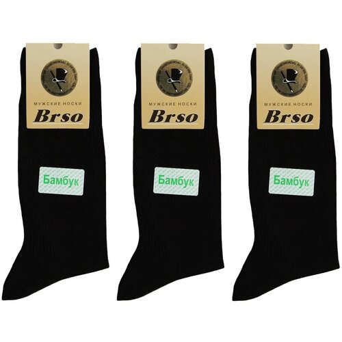 фото Мужские носки brso, 3 пары, размер 29, черный