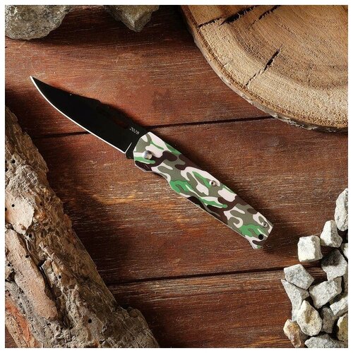 фото Нож складной кнр "снайпер", ручка металл, 10,5 см, без фиксатора, 18,5х2,2 см