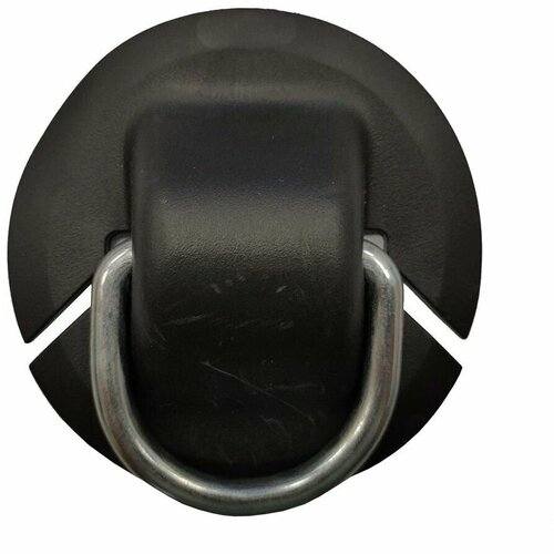 фото Рым чёрный пластиковый круглый с металлическим кольцом диаметр 8 см / кольцо рым для крепления аксессуаров для сап борда, sup board, надувной доски нет бренда
