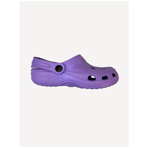 фото Тапочки кроксы резиновые детские фиолетовые light лайт light company