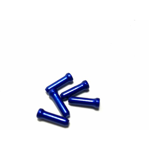 фото Заглушки наконечники (концевики) для троса переключения тормоза велосипеда, цвет синий, 5шт. нет бренда