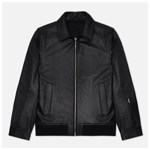 фото Мужская демисезонная куртка sophnet. leather zip чёрный, размер m
