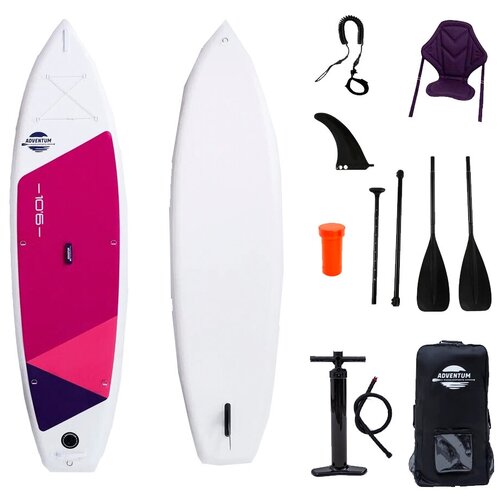 фото Cап борд надувной adventum 10.6 pink 2022 (323x81x15 см) / sup board, сапборд, доска для сап серфинга
