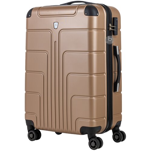 фото Пластиковый чемодан на 4-х колесах / багаж / средний м / 65л / усиленный abs-пластик bagmaniya